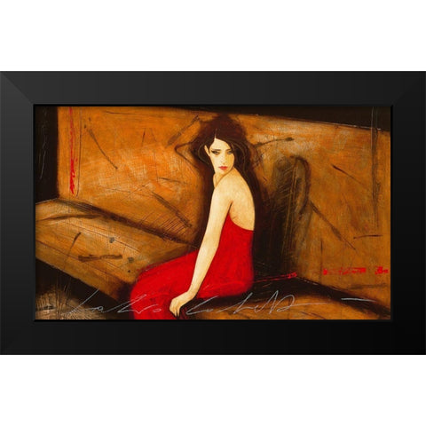 Improvviso silenzio Black Modern Wood Framed Art Print by Calvetti, Fabio