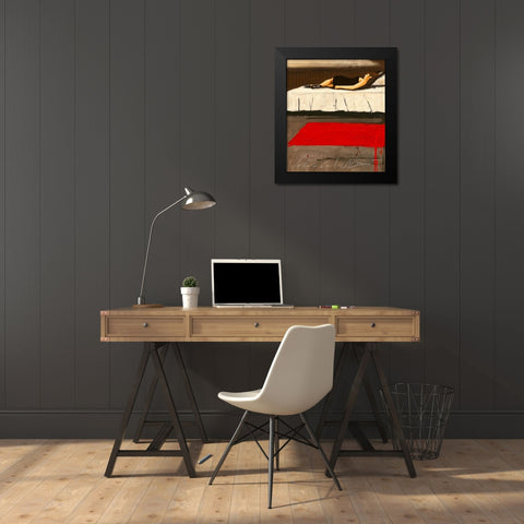 Non c e mai nessunoÂ Â  Black Modern Wood Framed Art Print by Calvetti, Fabio