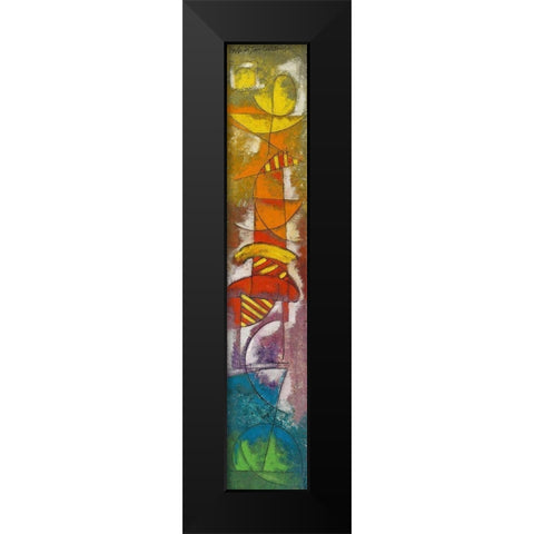 Totem II Black Modern Wood Framed Art Print by Da San Lorenzo, Paolo