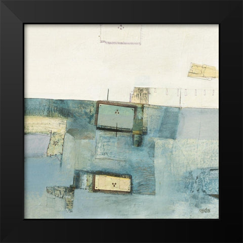 Three Star Plain Black Modern Wood Framed Art Print by Frampton, Russell