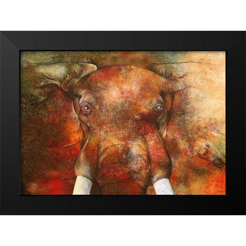 Regard Black Modern Wood Framed Art Print by Gack, Jean-Pierre
