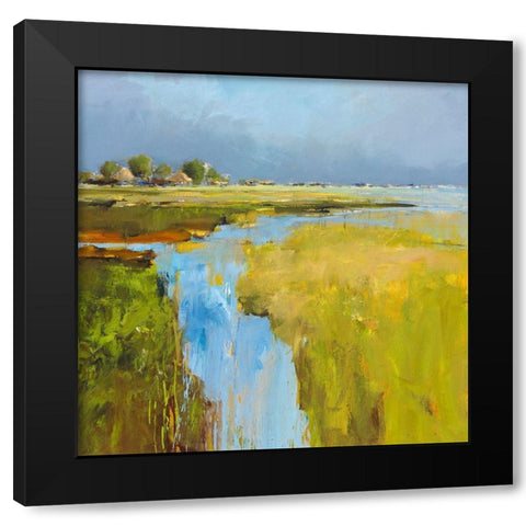 De Woude Black Modern Wood Framed Art Print with Double Matting by Groenhart, Jan