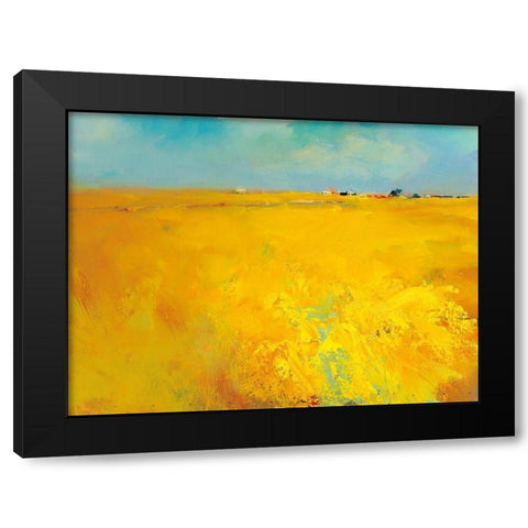 Harvest Time Black Modern Wood Framed Art Print with Double Matting by Groenhart, Jan