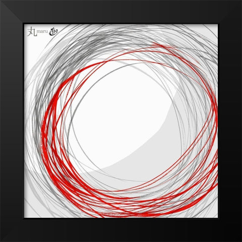 Skmaru I Black Modern Wood Framed Art Print by Hitomi, Naoki