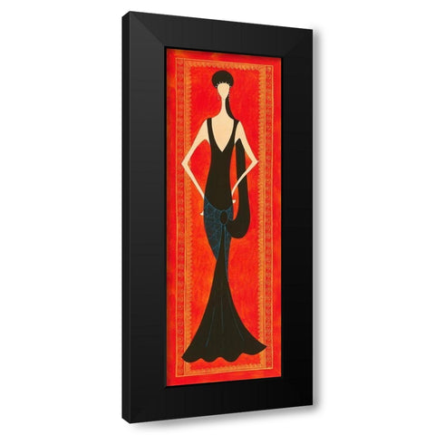 Harmonie Black Modern Wood Framed Art Print with Double Matting by Laly