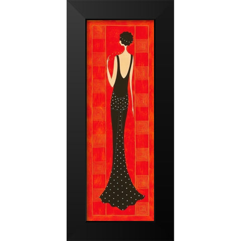 Majeste Black Modern Wood Framed Art Print by Laly