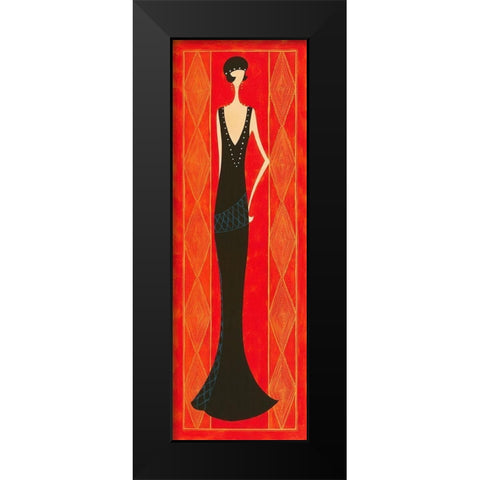 Noblesse Black Modern Wood Framed Art Print by Laly