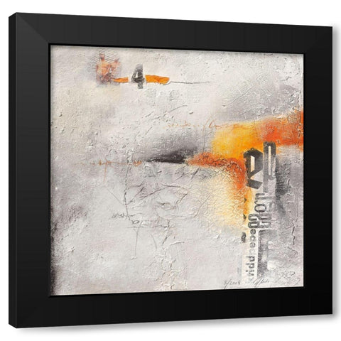 Abstrakt III Black Modern Wood Framed Art Print by Marks, Rita