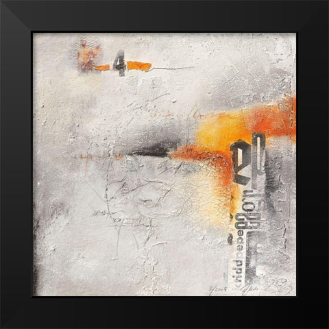 Abstrakt III Black Modern Wood Framed Art Print by Marks, Rita