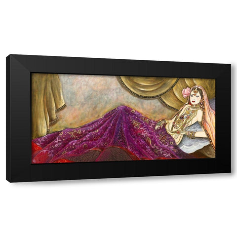 Romance indienne II Black Modern Wood Framed Art Print by Maugeri, Valerie