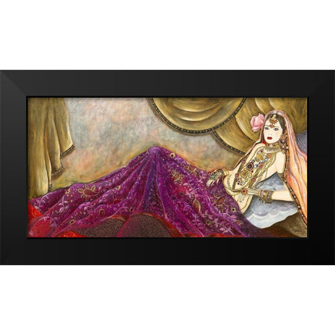 Romance indienne II Black Modern Wood Framed Art Print by Maugeri, Valerie