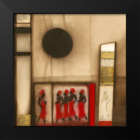 Time to go II Black Modern Wood Framed Art Print by Noordhuis, Jan Eelse