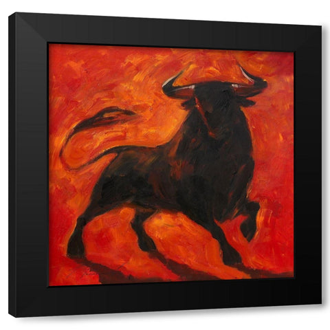 Toro V Black Modern Wood Framed Art Print with Double Matting by Panasenko, Inna