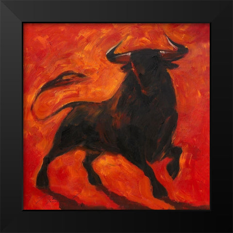 Toro V Black Modern Wood Framed Art Print by Panasenko, Inna