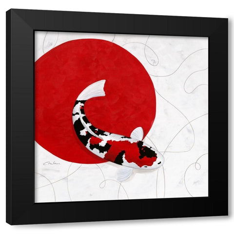 Red Point Showa Black Modern Wood Framed Art Print by Gruhn, Nicole