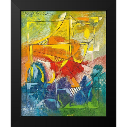 Finestra sul porto III Black Modern Wood Framed Art Print by Da San Lorenzo, Paolo