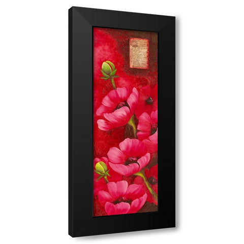 Duo d Anemones I Black Modern Wood Framed Art Print by Pasquier, Sylvi