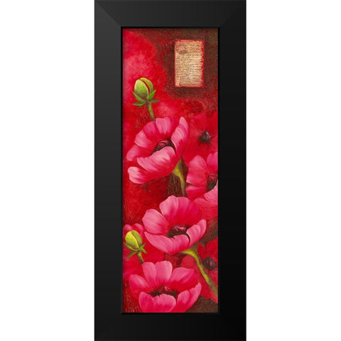 Duo d Anemones I Black Modern Wood Framed Art Print by Pasquier, Sylvi