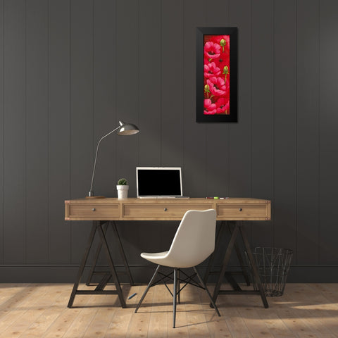 Duo d Anemones II Black Modern Wood Framed Art Print by Pasquier, Sylvi