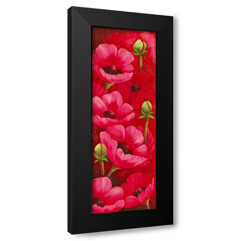 Duo d Anemones II Black Modern Wood Framed Art Print with Double Matting by Pasquier, Sylvi