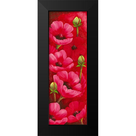 Duo d Anemones II Black Modern Wood Framed Art Print by Pasquier, Sylvi