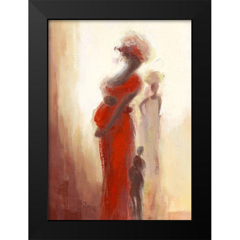 Silhouettes Africaines III Black Modern Wood Framed Art Print by Parise, Chantal