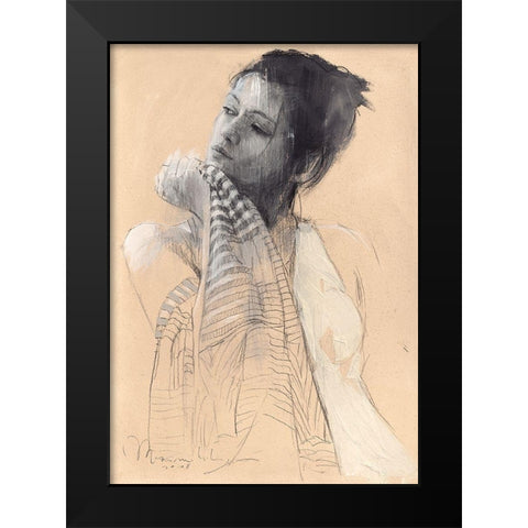 Eleanor VIII Black Modern Wood Framed Art Print by Longo, Massimiliano