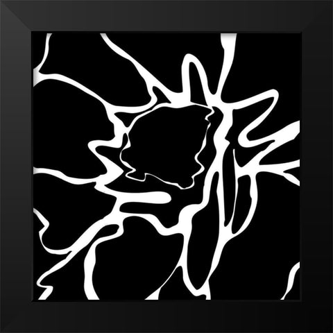 Abstract Wright Black Modern Wood Framed Art Print by Talva Design