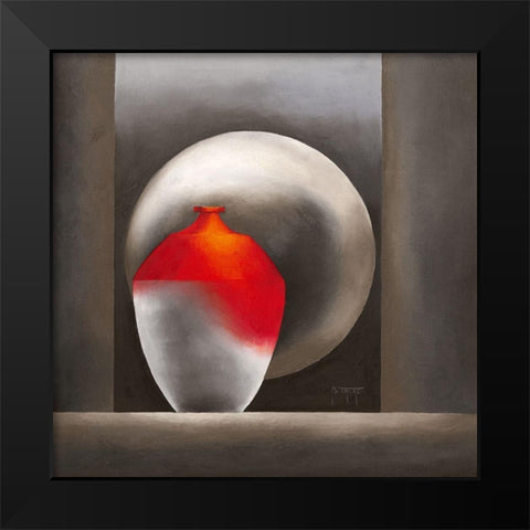 Chaleur Black Modern Wood Framed Art Print by Triki, Bernadette