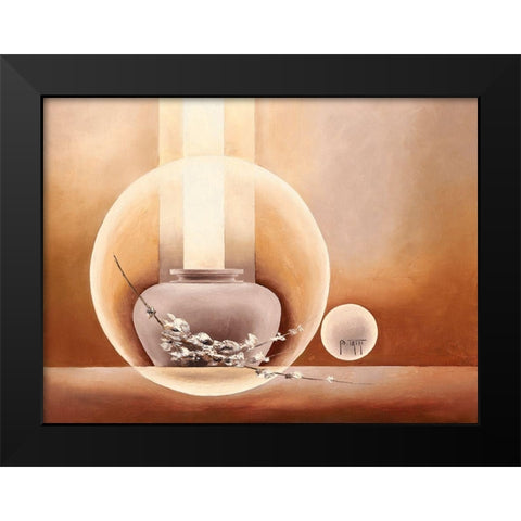 Tendresse Black Modern Wood Framed Art Print by Triki, Bernadette