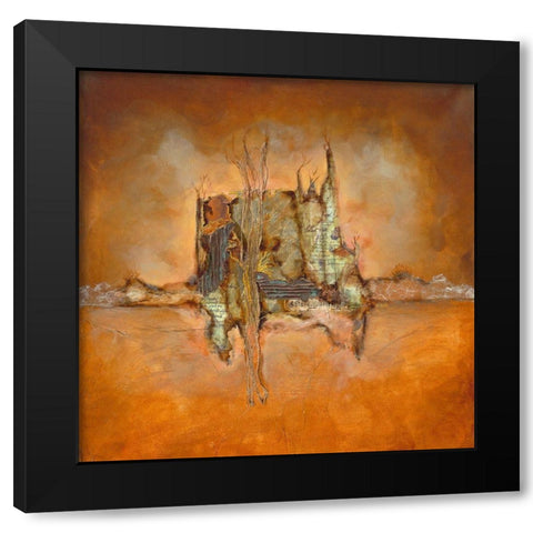 La mandragore rose II Black Modern Wood Framed Art Print by Perinciolo Duluc, Lyne