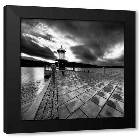 Saltjo-Jarla Black Modern Wood Framed Art Print by Duczynski, Maciej