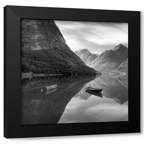 Symmetry Black Modern Wood Framed Art Print with Double Matting by Duczynski, Maciej