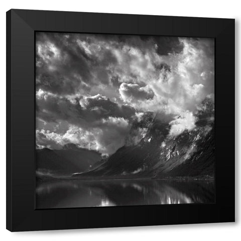 Ulsfjorden Black Modern Wood Framed Art Print by Duczynski, Maciej