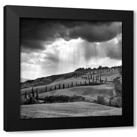 Hills of Tuscany Black Modern Wood Framed Art Print by Duczynski, Maciej