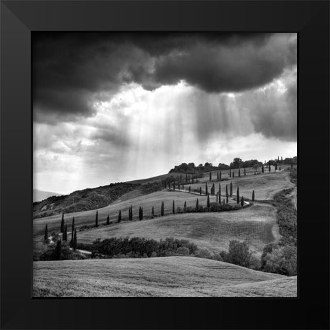 Hills of Tuscany Black Modern Wood Framed Art Print by Duczynski, Maciej