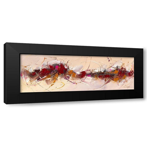 Effluves Black Modern Wood Framed Art Print with Double Matting by Ball, Veronique