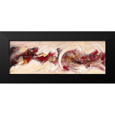 Vibrations Black Modern Wood Framed Art Print by Ball, Veronique