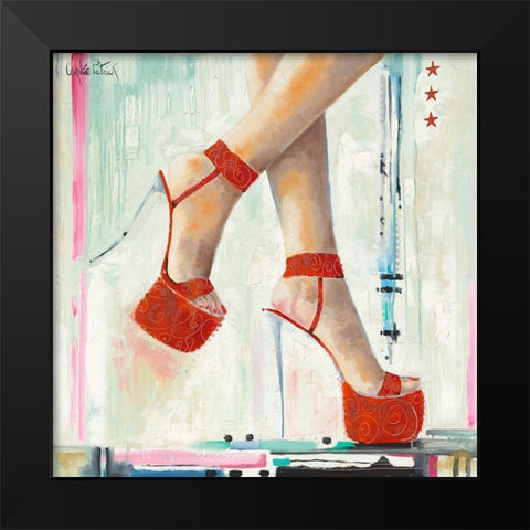 Marilyn s Shoes I Black Modern Wood Framed Art Print by Cornee, Patrick