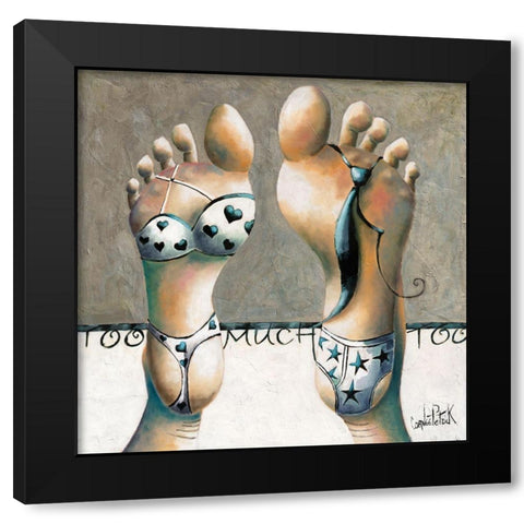 Too Much II Black Modern Wood Framed Art Print with Double Matting by Cornee, Patrick