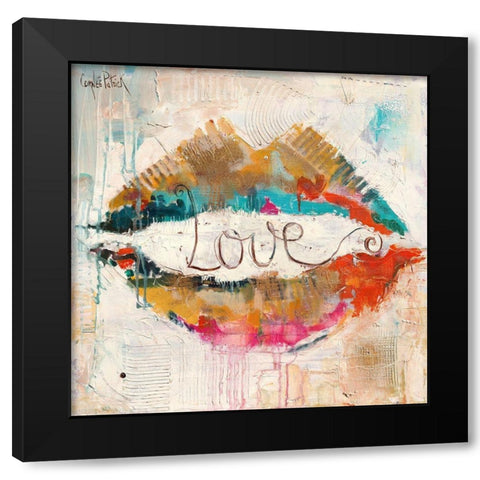 Love Black Modern Wood Framed Art Print with Double Matting by Cornee, Patrick
