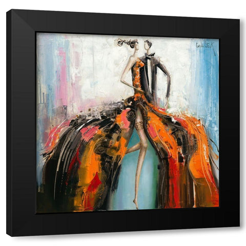 Voulez vous? Black Modern Wood Framed Art Print with Double Matting by Cornee, Patrick