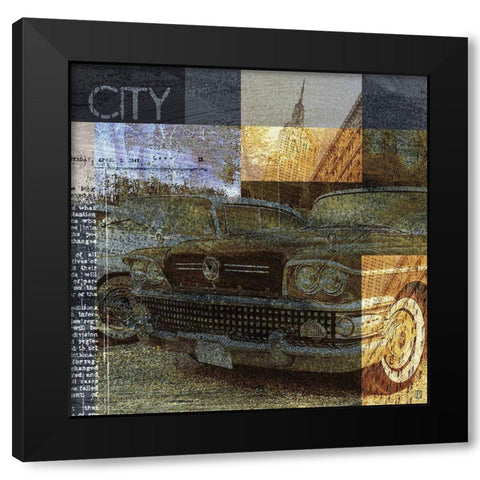 Urban II Black Modern Wood Framed Art Print by Paput, Philippe