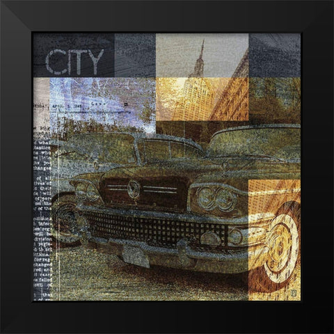 Urban II Black Modern Wood Framed Art Print by Paput, Philippe