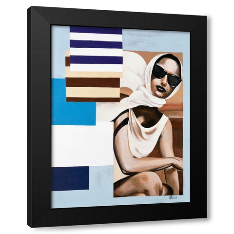 Femme IV Black Modern Wood Framed Art Print with Double Matting by Bernard, Anne