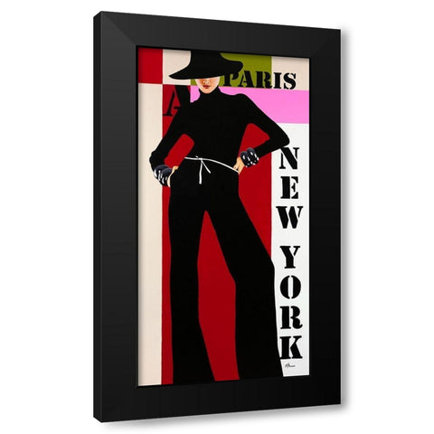 Femme V Black Modern Wood Framed Art Print with Double Matting by Bernard, Anne