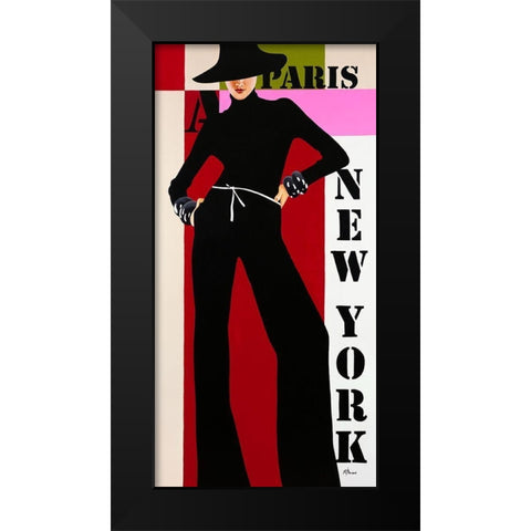 Femme V Black Modern Wood Framed Art Print by Bernard, Anne