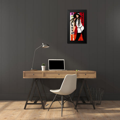 Femme VI Black Modern Wood Framed Art Print by Bernard, Anne