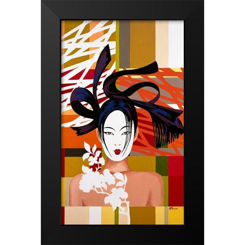 MAYUMI Black Modern Wood Framed Art Print by Bernard, Anne