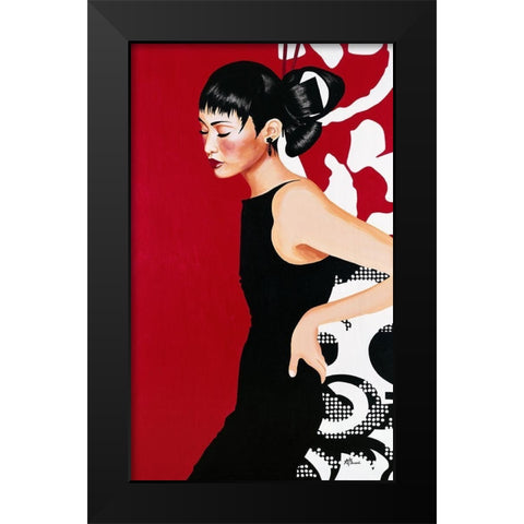 Femme X Black Modern Wood Framed Art Print by Bernard, Anne